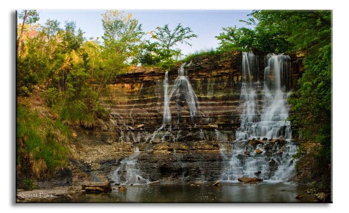 Geary County Lake Waterfall