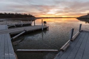 Sunset and Docks, Tuttle Creek Lake