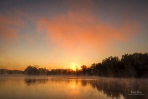 Sunrise and Fog - River Ponds