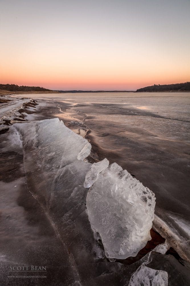 Ice along the shore at Stockdale Cove