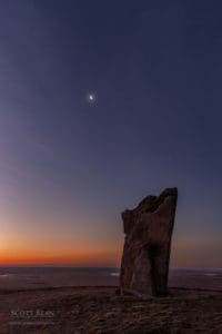 Crescent Moon over Teter Rock