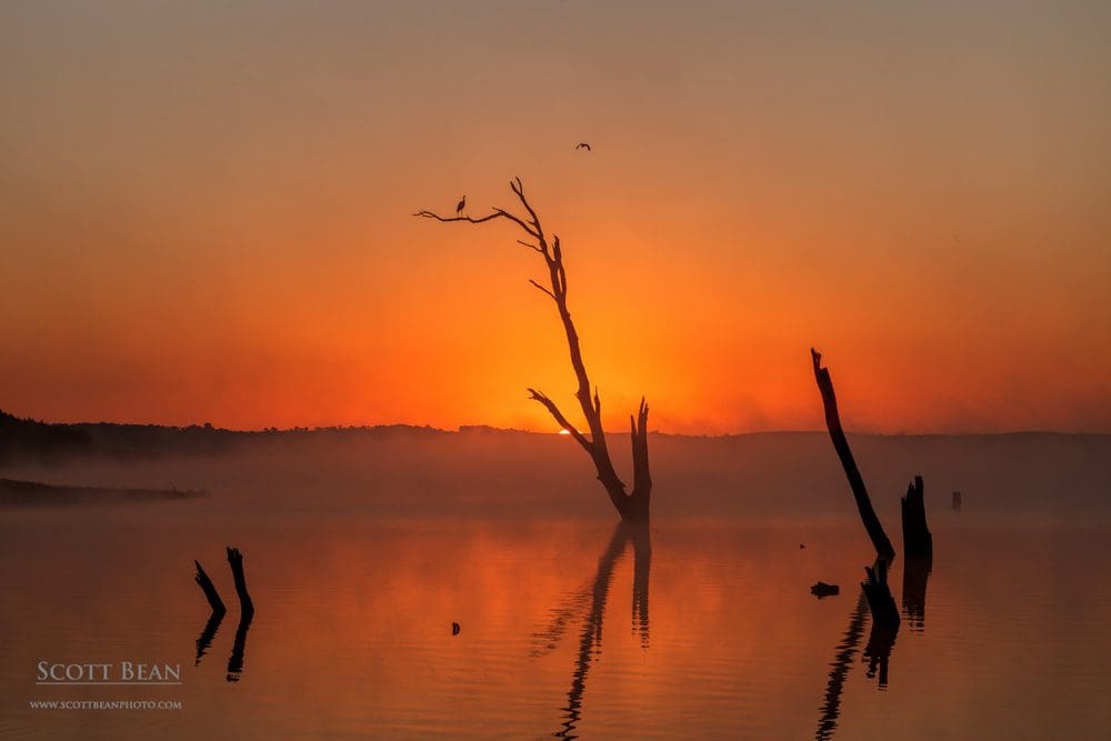 Sunrise at Tuttle Creek Lake, Kansas
