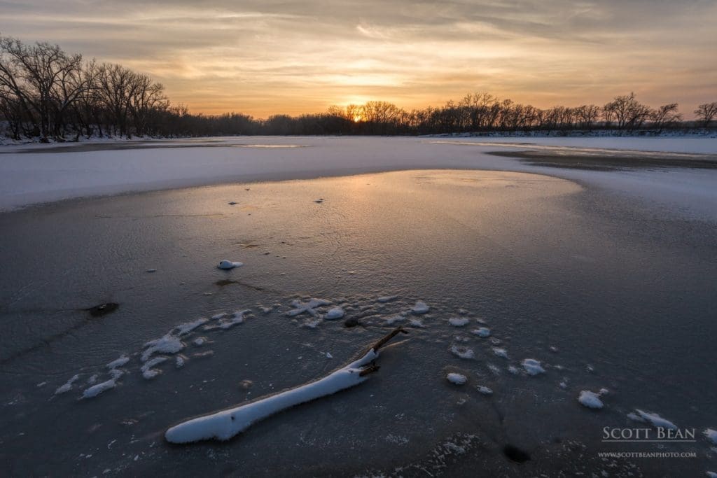 Frozen at Sunset